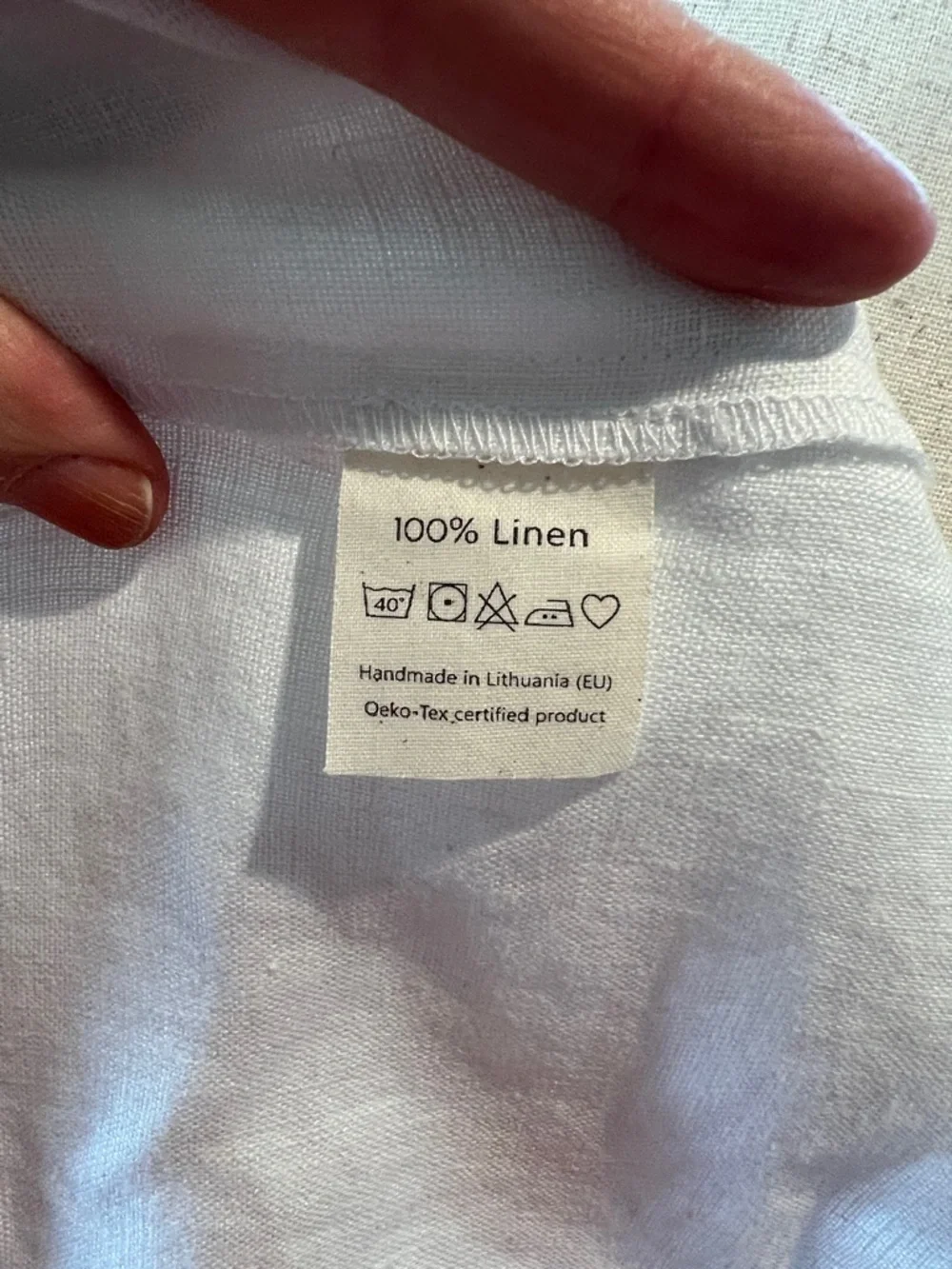 MagicLinen Olinda Tank Top White Square-Neck 100% Linen. Size L. NWT - Picture 9 of 10